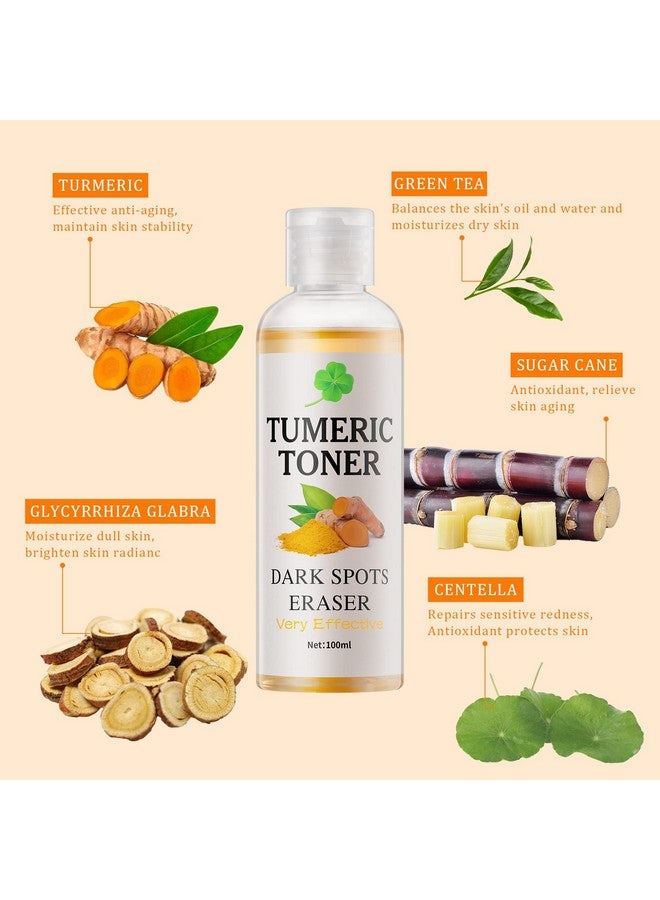YAFUSIPE Toner For Dark Spots Turmeric Dark Spot Corrector Toner, Facial Toner For Acne Prone Skin, Dark Spot Remover For Face Hydrating Face Toner For Women, Moisturizing Toner Face For Dry Oily Skin- 4Oz - Image 2