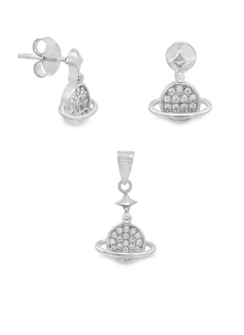 AK Jewels - 925 SILVER CZ RHODIUM MINI SET - Image 1
