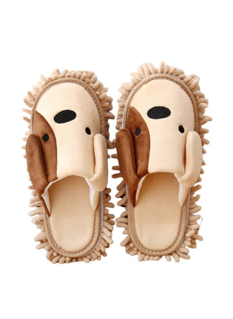 واي آند دي Unisex Multifunction Cleaning Slippers, Slippers Floor Mop Dust, Detachable Mopping Shoes House Microfiber Sole, for Reusable Kitchens Bathroom Living Room Floor(1 Pair) - Image 1