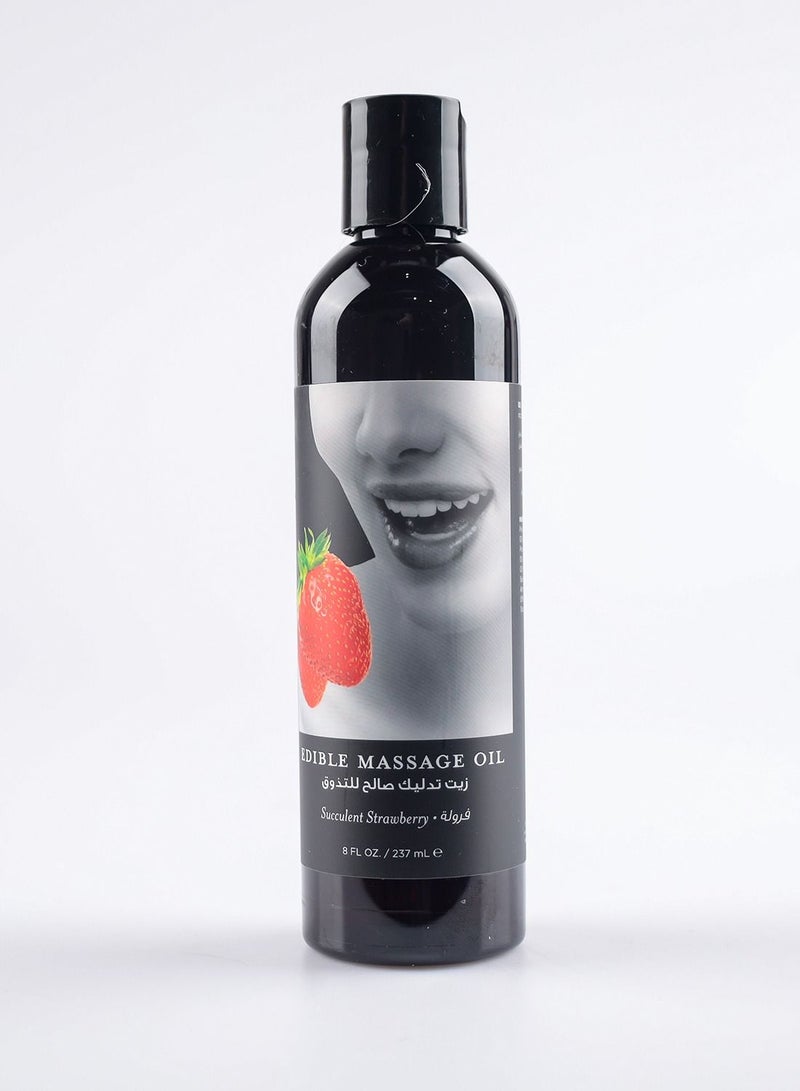 Earthly Body Earthly Body Edible Massage Oil Strawberry 237ml - Image 1