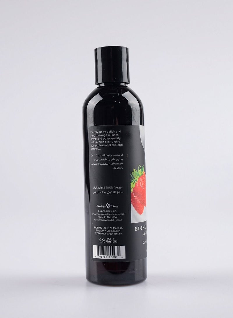 Earthly Body Earthly Body Edible Massage Oil Strawberry 237ml - Image 3