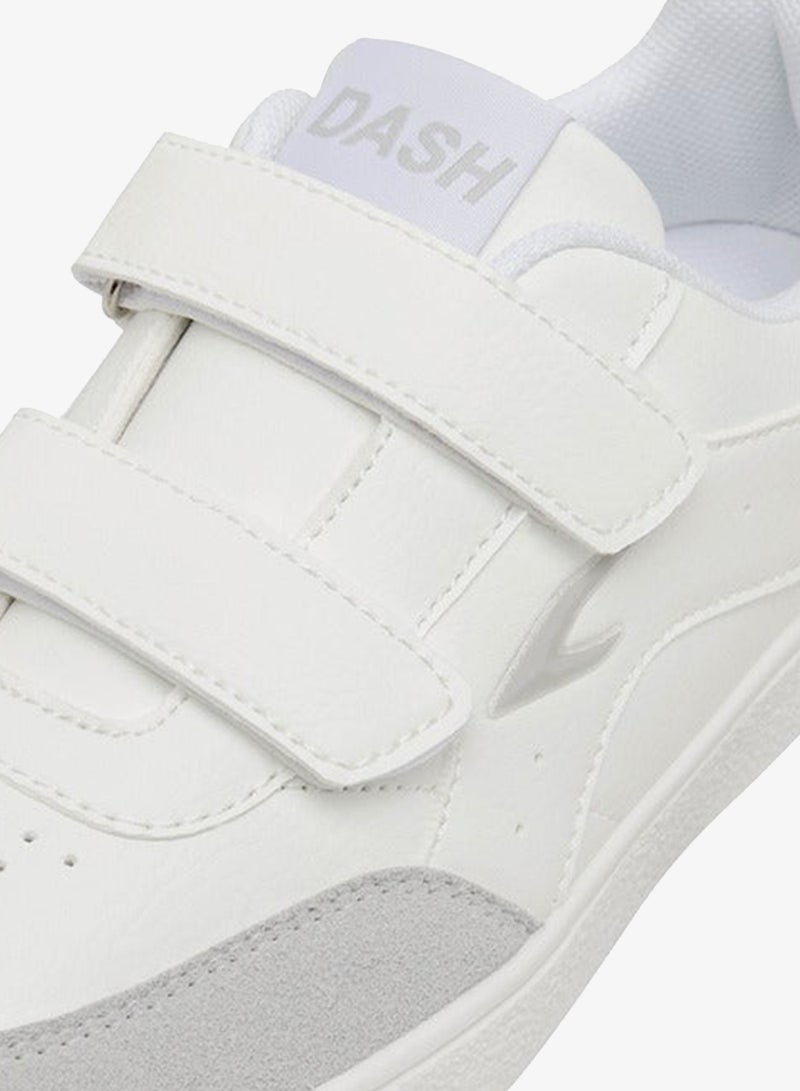 Dash Boys Logo Detail Sneakers with Hook and Loop Closure - Image 4