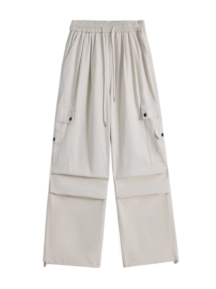 Children'S Wear Workwear Casual Pants Women'S 2024 Spring And Loose American Retro Lazy Wide Leg Sports Pants Children'S Wear - Image 5