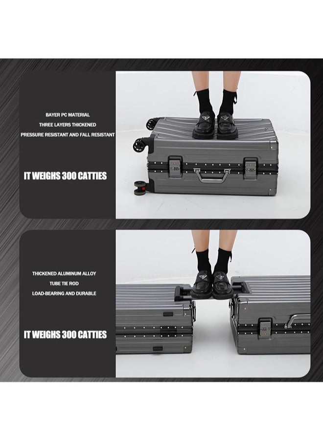 دنزوز مجموعات الأمتعة 3 قطع الإطار من الألومنيوم تحمل على ذلك وفحص حقيبة PC ABS قشرة TSA قفل TSA لا سحاب - Image 5