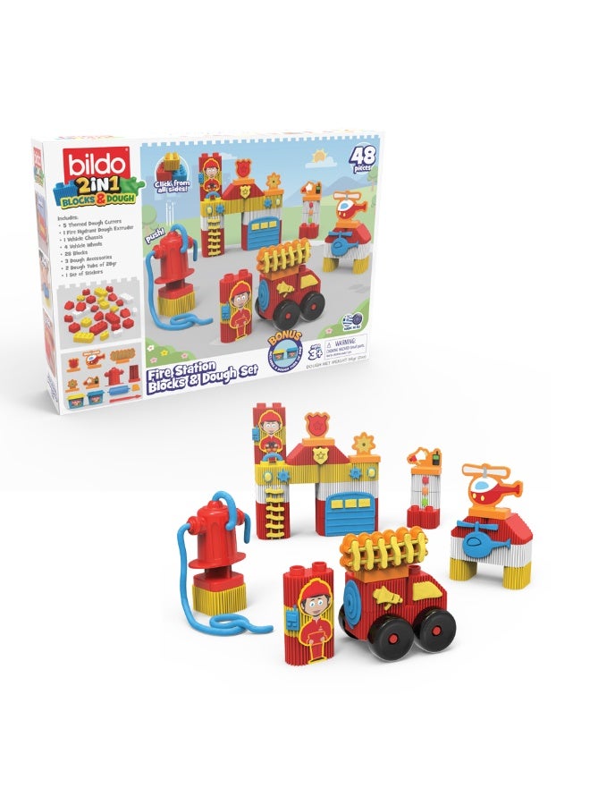 bildo Fire Station Blocks & Dough Set - Image 1