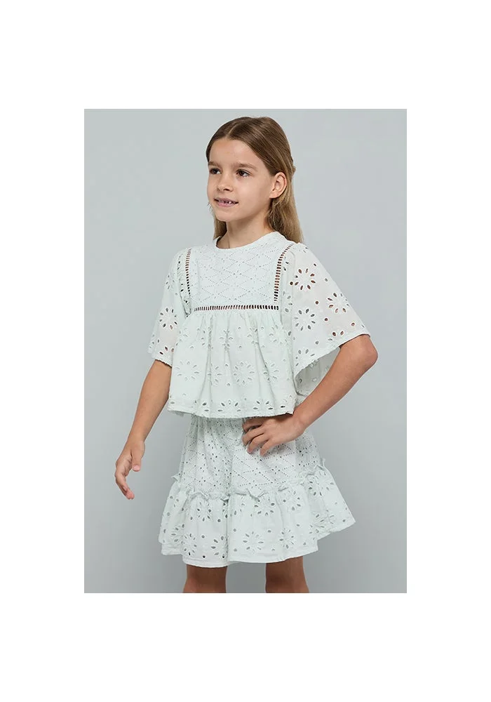 أر أند بي Schiffli Top & Shorts Set