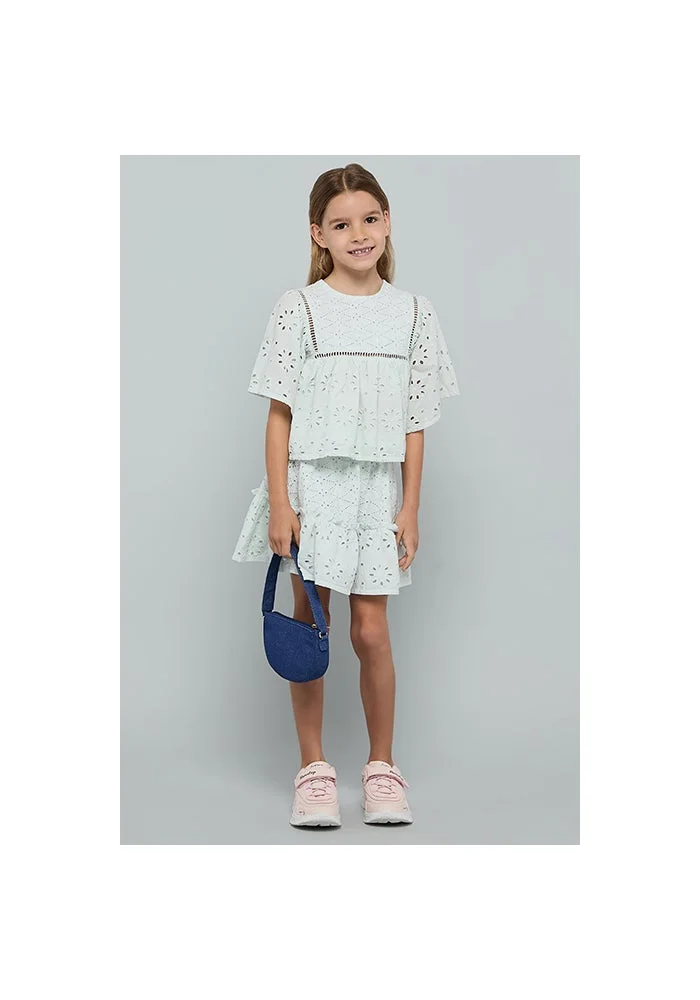 أر أند بي Schiffli Top & Shorts Set