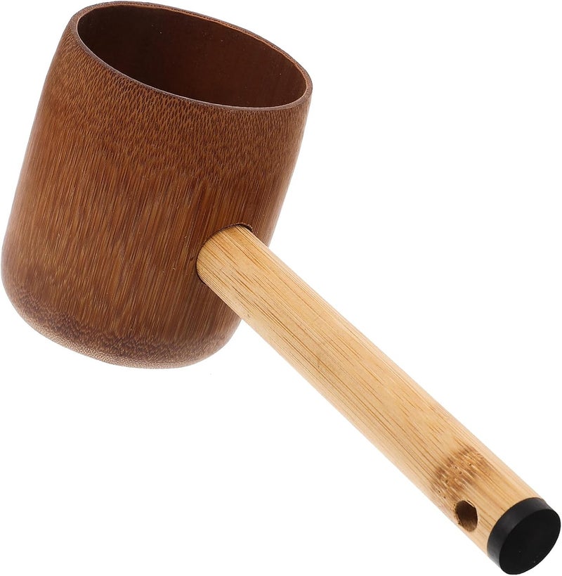 Long Handle Water Ladle Small Size Wooden Handle Tea Serving Scoop Multipurpose Kitchen and Garden Watering Spoon for Household and Outdoor Use - Image 1