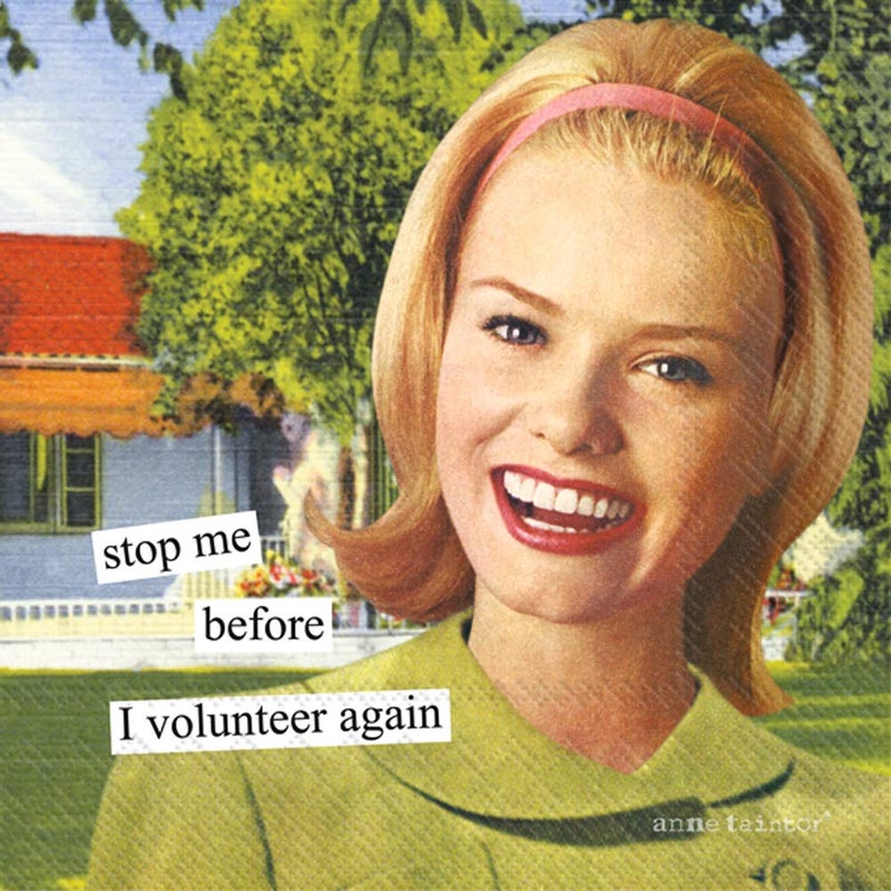 IHR Ideal Home Range Retro Cocktail Napkins Anne Taintor Vintage Style Disposable 3Ply Paper Party Napkin Pack 5 x 5 Volunteer Again 20Count
