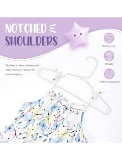 TYCOM Kids Plastic Clothes Hangers - Suit Hangers (50 Pack) Ultra Thin Space Saving Clothes Hangers Hold Up-to 10 Lbs, for Coats, Jackets, Pants - （Plastic 50pcs） White  - Image 3