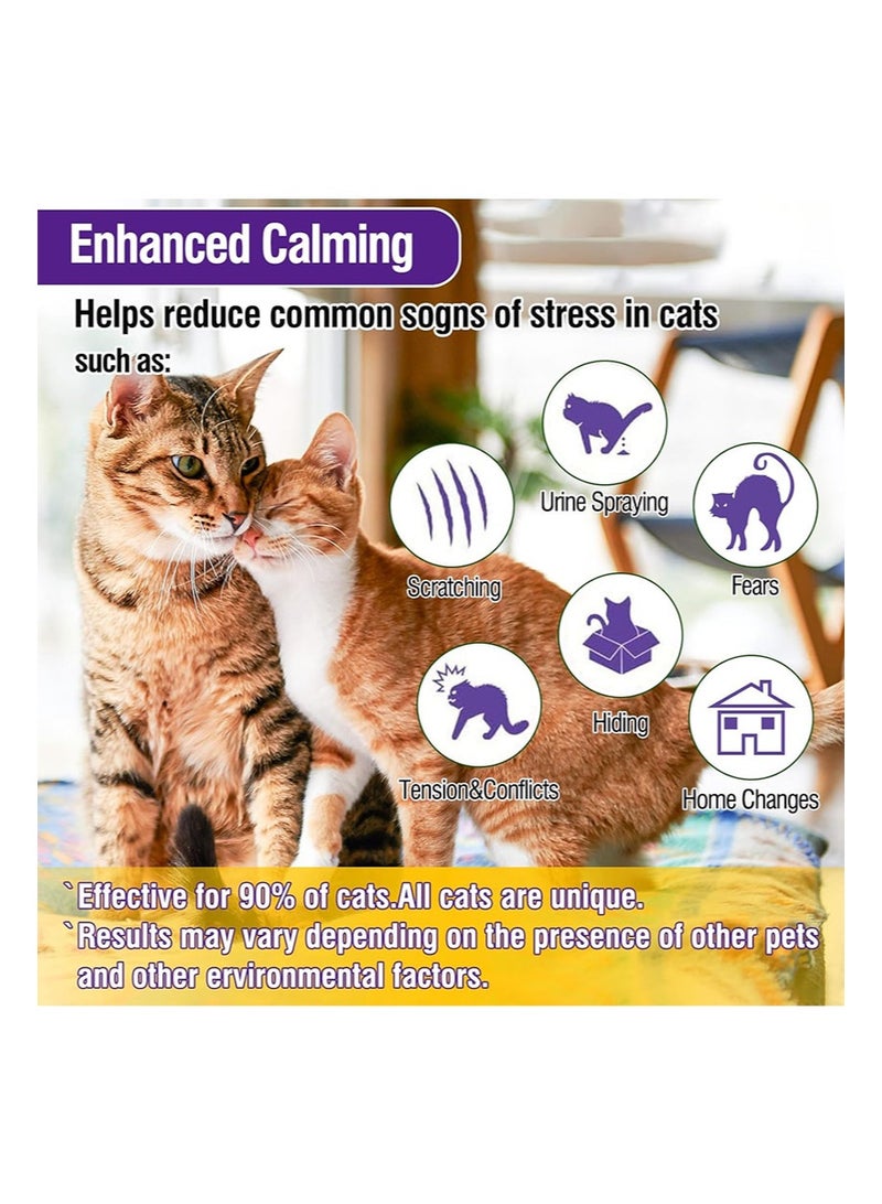 ايكانبو مجموعة موزع فيرومونات القطط، موزع فيرومونات مهدئة للقطط 48 مل وبخاخ 60 مل، موزع مهدئ للقطط، فيرومونات قابلة لإعادة التعبئة 2 في 1 بالمملكة المتحدة، فيرومونات لاسترخاء القطط، مهدئة، ضد التوتر، الخدوش، تخفف علامات القلق - Image 2