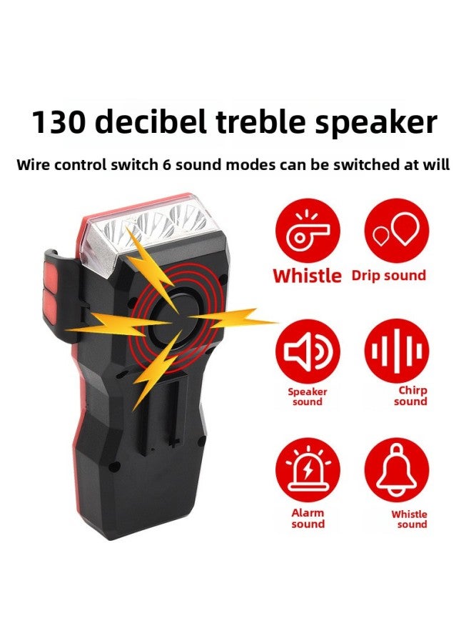 إسكدنيا دراجة مصباح المصباح معدات USB شحن حزام المحمول حامل جوّال بلاستيكي دراجة الملحقات القرن ضوء تحذير الضوء الأحمر اللون: أزرق - Image 3