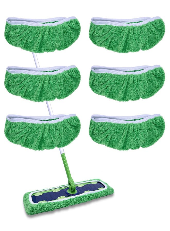 RuannoClean XL Mop Pads Compatible with Swiffer XL Dry Sweeping Cloths, Reusable Wet Pads Refill X-Large Size Fits for Swiffer XL Wet Pads Refills -for Surface Hardwood Floor Cleaning, 6 Pack - Image 1