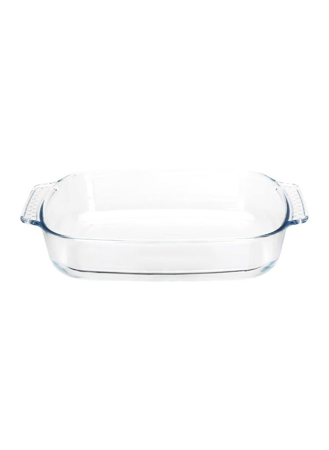 DANUBE HOME Danube Home Chef's Delight Rectangular Glass Bakeware With Handle Durable And Stylish Perfect For Baking Roasting And Serving Oven Safe Clear Glass Design 2000Ml  - Image 3