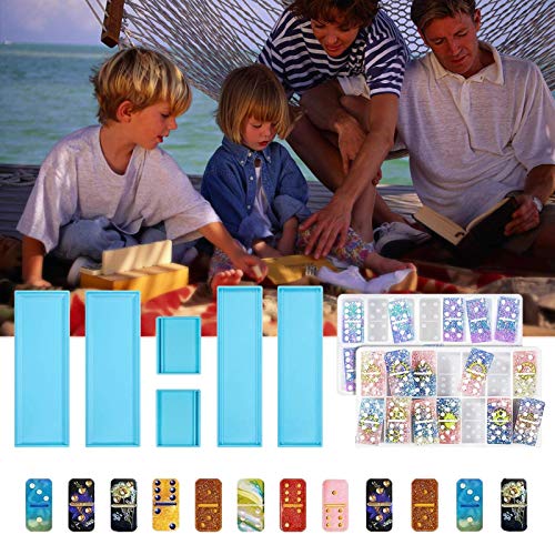 GDDP Domino Molds for Epoxy Resin Box, Domino Resin Mold Set for Casting, Storage Box Mould for DIY Epoxy Crafts Making Tool - Image 5