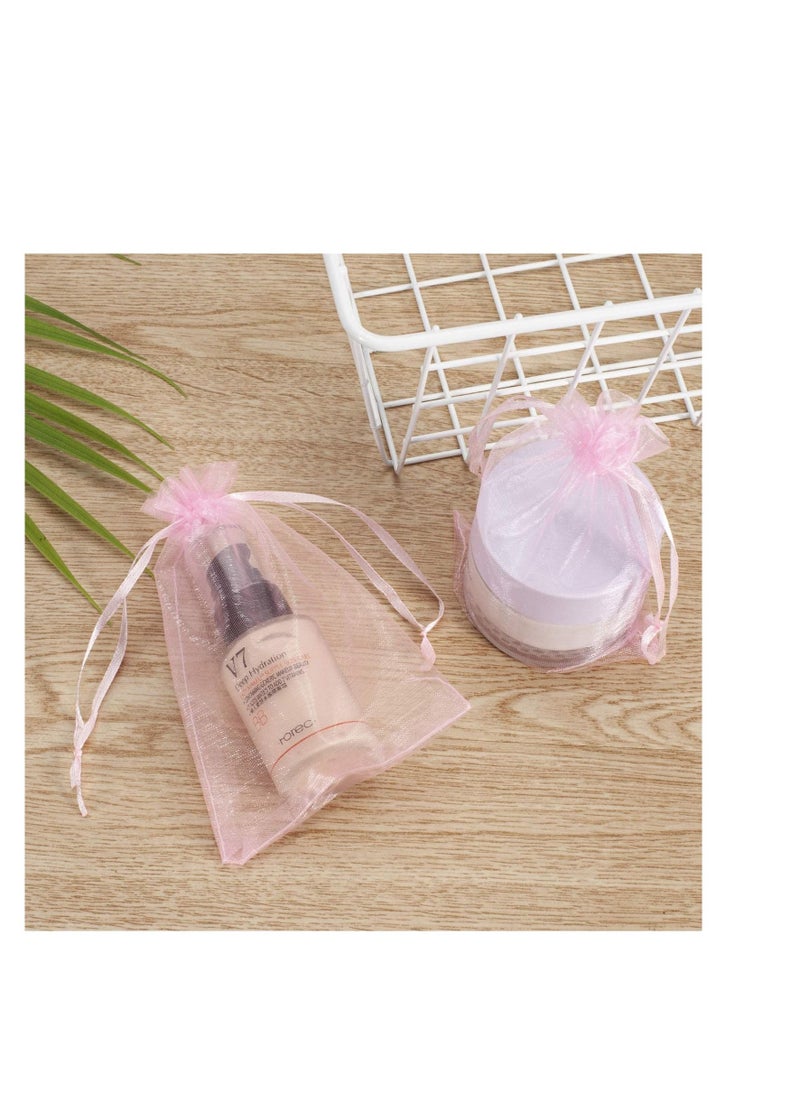 MARKQ [100 Pieces] Light Pink Organza Bags with Drawstrings - [7x9 cm] Organza Goody Bags and Gift Pouches for Jewelry, Candy & Party Favors  - Image 5