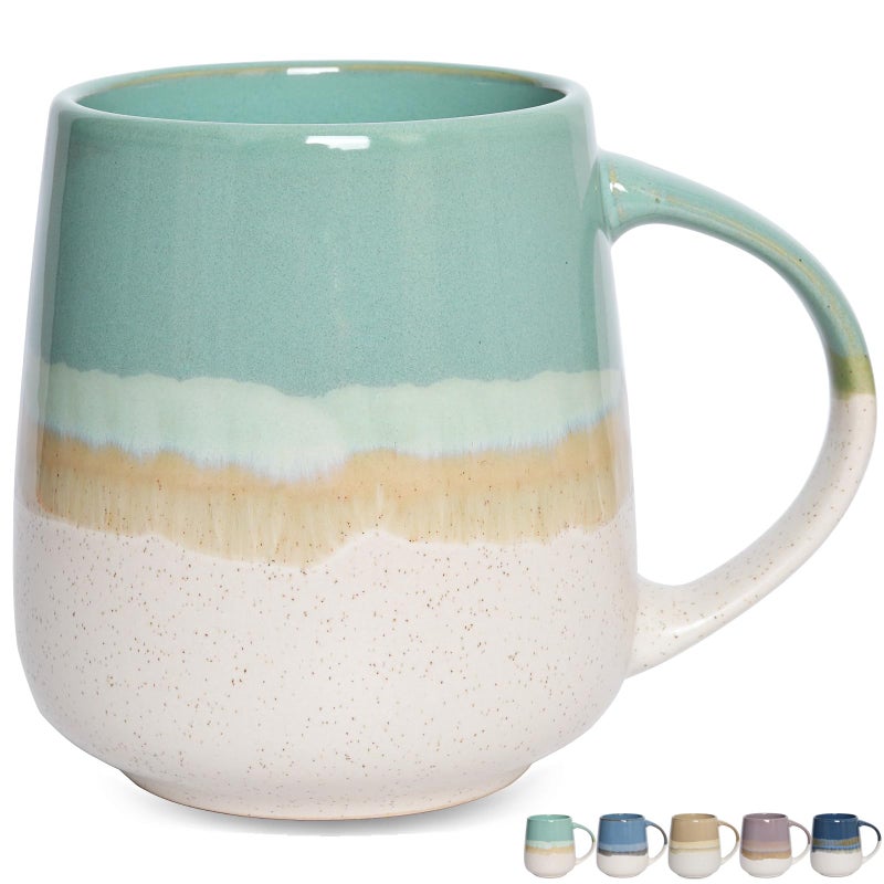 Bosmarlin Extra Large Ceramic Coffee Mug 23 Oz Dishwasher and Microwave Safe Oversized Big Tea Cup for Office and Home Mint Green