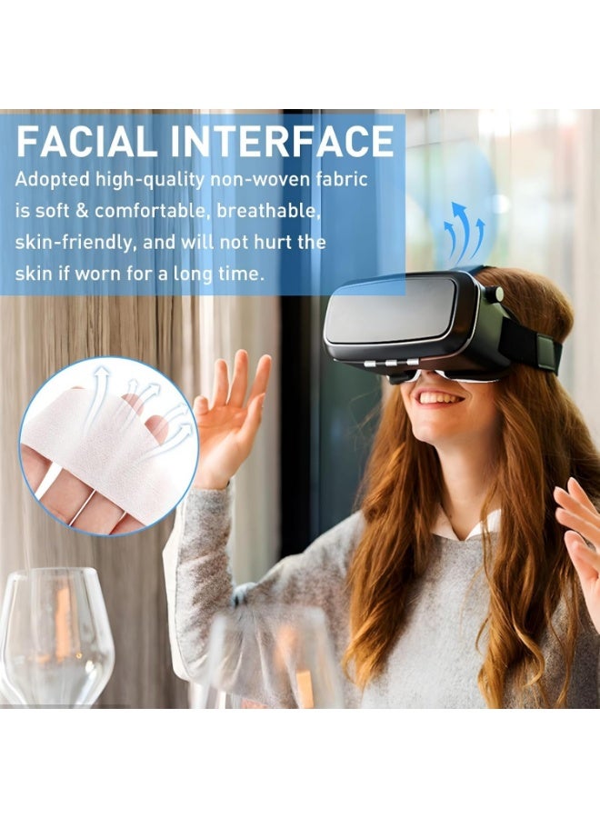 Disposable VR Sweat Masks, Breathable Cover Eye Mask for Oculus Quest 3, Quest 2 & Apple Vision Pro, Hygienic Face Guards for Active Gaming (White-50 Pcs) - Image 4