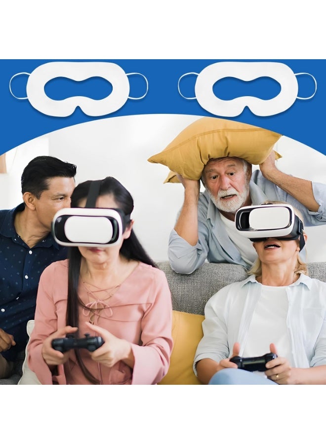 Disposable VR Sweat Masks, Breathable Cover Eye Mask for Oculus Quest 3, Quest 2 & Apple Vision Pro, Hygienic Face Guards for Active Gaming (White-50 Pcs) - Image 5