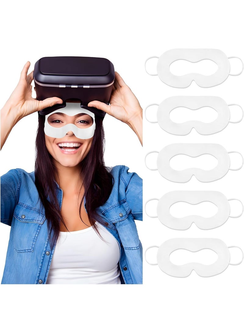 Disposable VR Sweat Masks, Breathable Cover Eye Mask for Oculus Quest 3, Quest 2 & Apple Vision Pro, Hygienic Face Guards for Active Gaming (White-50 Pcs) - Image 1