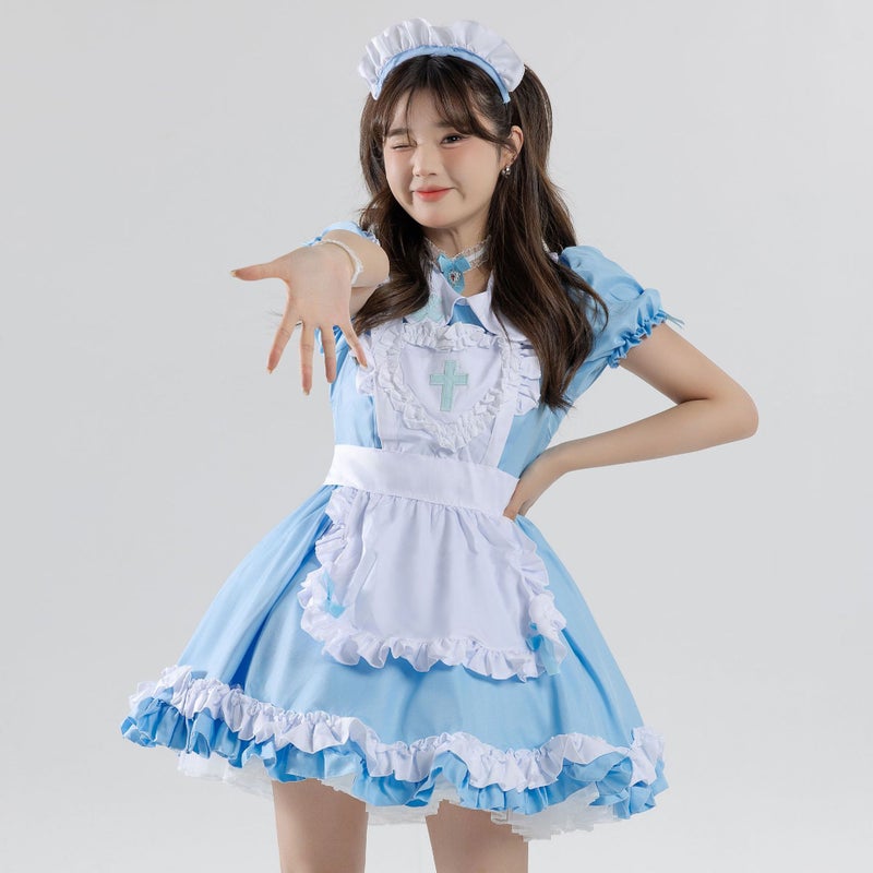 2025 New Japanese Classic Short-sleeved Maid Cute Japanese Maid cosplay Women's Clothing Maid dress - Image 1