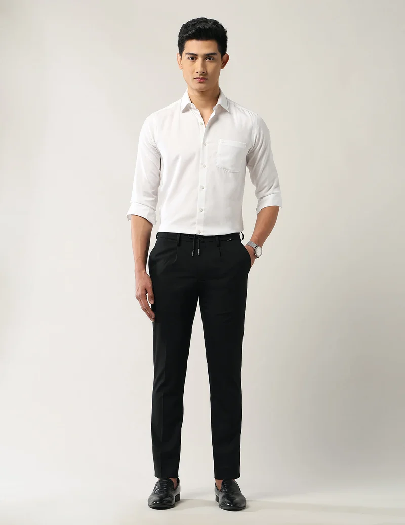 Arrow Black ANAJTR2263 BLACK Mens Trousers for Men | Best Price UAE