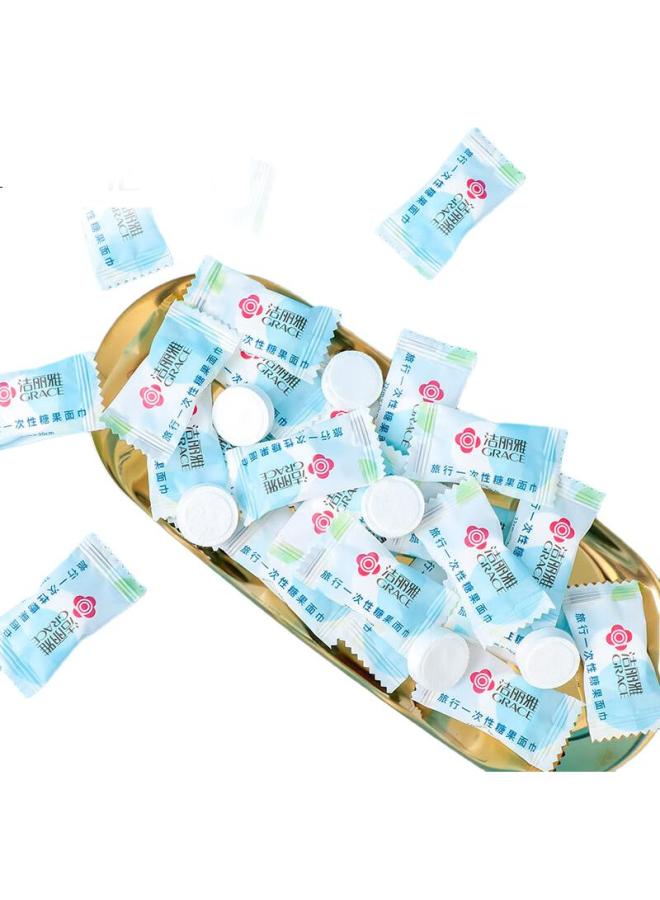 Grace Disposable Compressed Candy Towels, 3 Packs, 150 Individually Wrapped, Travel-Friendly Mesh Face Towels, 50 Pieces/Pack - Image 3
