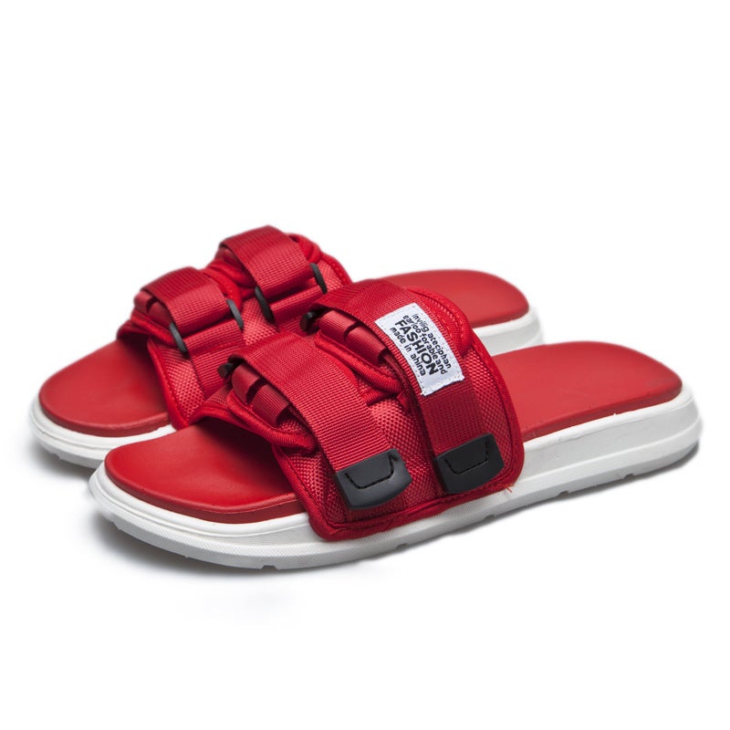 Southeast Asia Couple Slipper Sandals Red 
