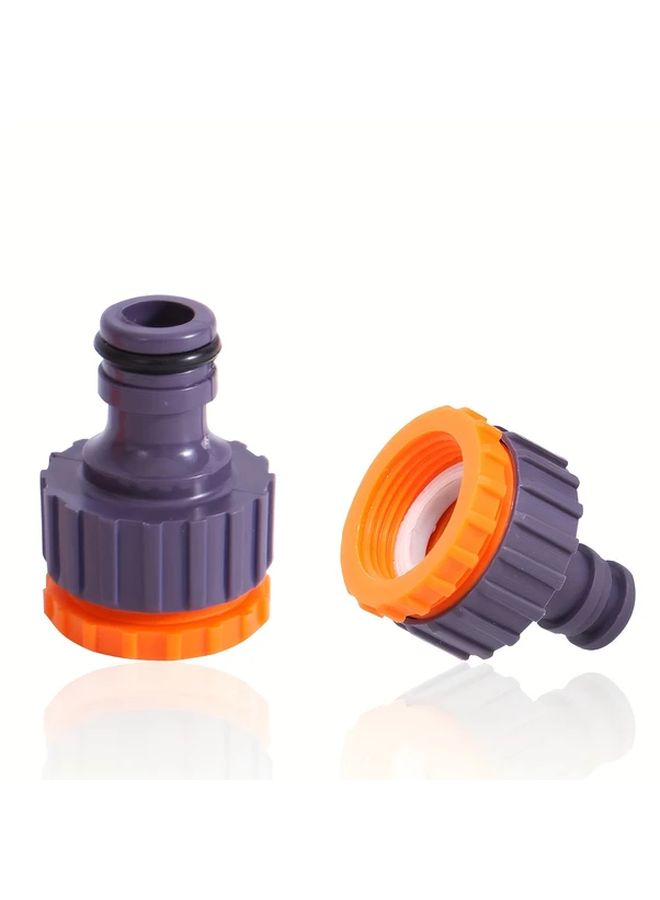 Universal Thread Garden Hose Connectors 2pcs 4 6mm Standard Plastic Quick Connect Fittings For Washing Machine High Pressure Car Wash Water Gun Accessories Compatible With European And American Threads - Image 3