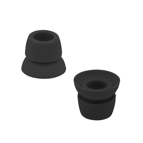 ALXCD Ear Tips for Powerbeats3 Wireless Earphone, SML 3 Sizes 6 Pair Earbud Tips & 2 Pair Double Flange Silicone Replacement Ear Tip Cushion, Fit for Beats Powerbeats 3 Wireless 3 [8 Pair](Black) - Image 5