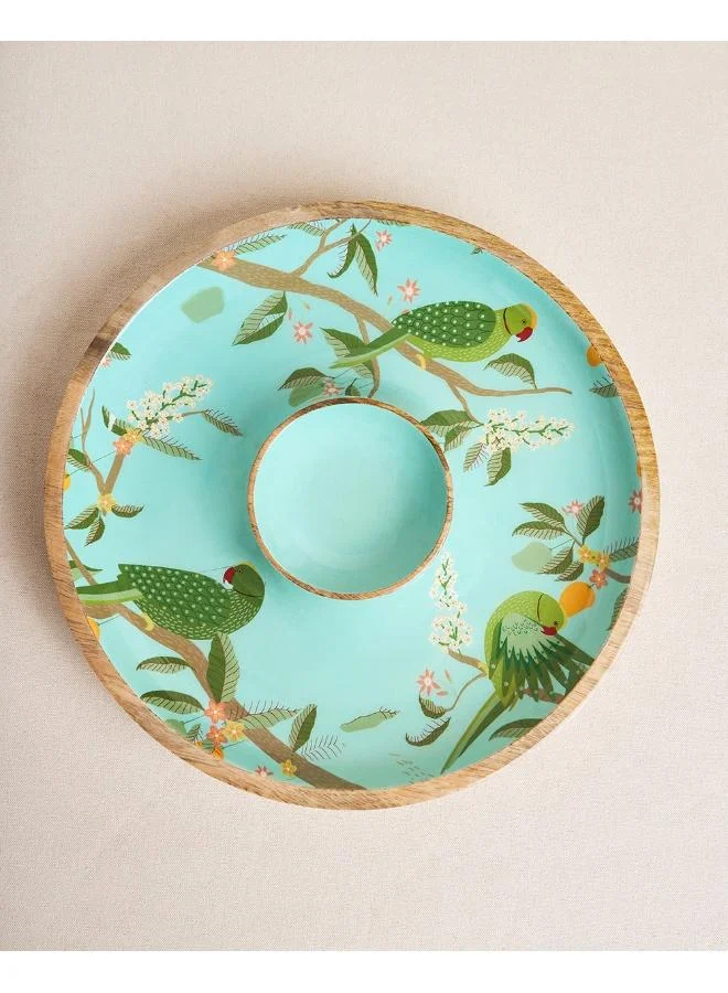Chumbak Serenade Wooden Dip Platter