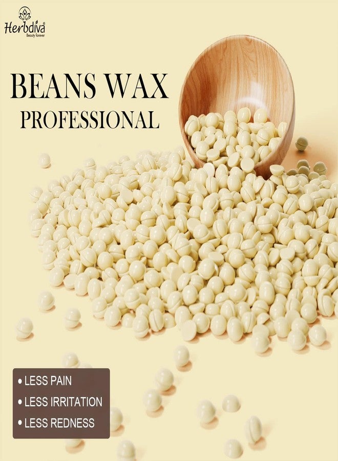 Herbdiva Hard Wax Beans for Full Body Hair Removal 100G | Painless Waxing Beads for Face, Arms, Legs & Bikini | Strip-Free & Low-Temperature Melting Wax for Smooth Skin at Home & Salon - Image 2