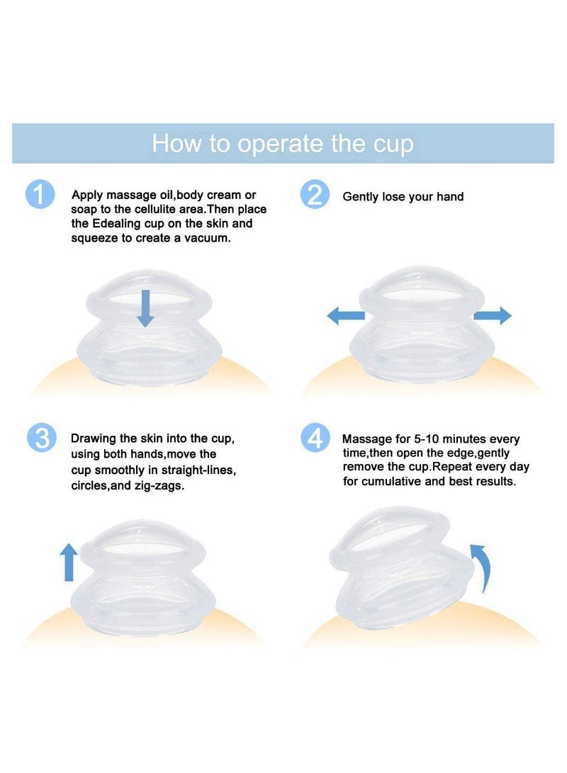 SOLARAE Cupping Therapy Set Professional Cupping Therapy Studio and Household Silicone Cupping Set Stronger Suction Suitable for Myofascial Massage Muscle Nerve Joint Pain Relief 4 Size - Image 3