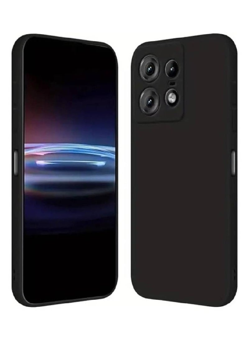 Shockproof Back Cover for Motorola Moto Edge 50 Pro 5G | Slim Fit Protective Design | Ultra Matte Finish | Camera Protection Bump | Soft Back Case for Moto Edge 50 Pro 5G (Silicone, Black)  - Image 1