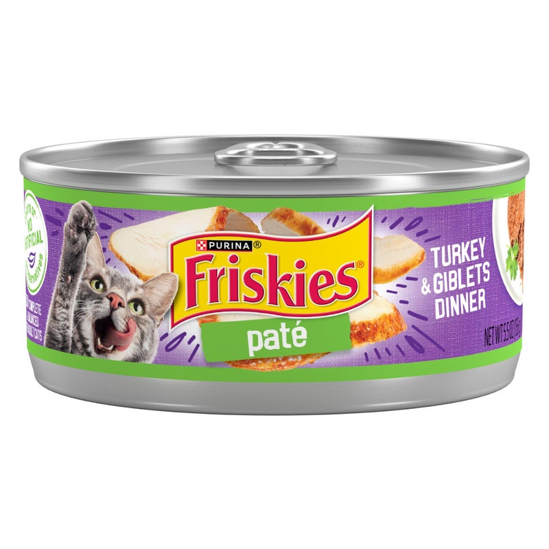 Friskies Purina Friskies Wet Cat Food Pate Turkey and Giblets Dinner - (Pack of 24) 5.5 oz. Cans - Image 1