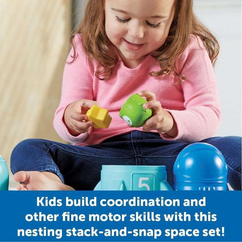 Learning Resources Nesting Space Surprise, Preschool Learning Activities, Fine Motor Skills for Ages 18 Months+, Montessori Preschool Toys, Space Toys,Kids - Image 2