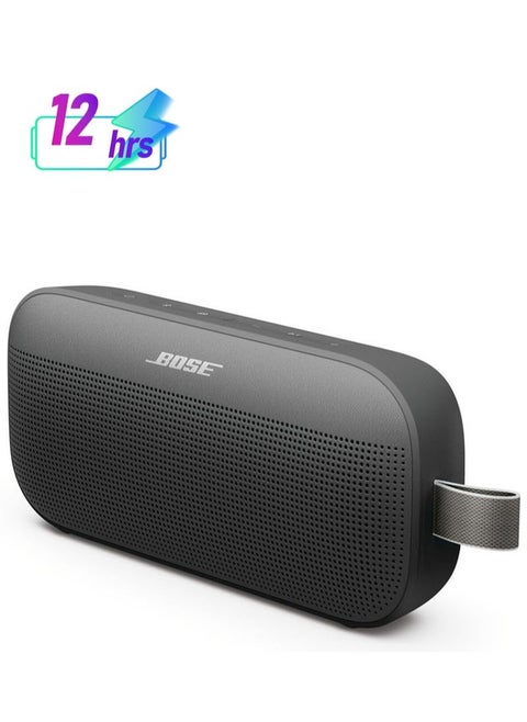 SoundLink Flex Portable Bluetooth Speaker (2nd Gen), Portable Outdoor Speaker with Hi-Fi Audio, Up to 12 Hours Battery Life, Waterproof and Dustproof Black