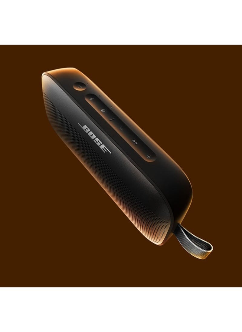 بوز - مكبر صوت محمول يعمل بتقنية البلوتوث SoundLink Flex (الجيل الثاني)، مكبر صوت محمول خارجي محمول مزود بصوت عالي الوضوح وبطارية تدوم حتى 12 ساعة، مقاوم للماء والغبار أسود - Image 1
