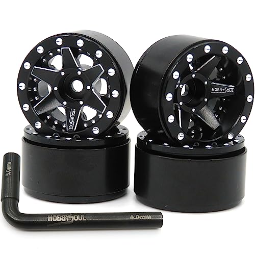 hobbysoul Adjustable Offset 10 Beadlock Wheels Rims RC 10 Wheels 205gRim for RC 118 TRX4M Axial SCX24 90081 Other 124 Micro Crawler 4Pack - Image 1