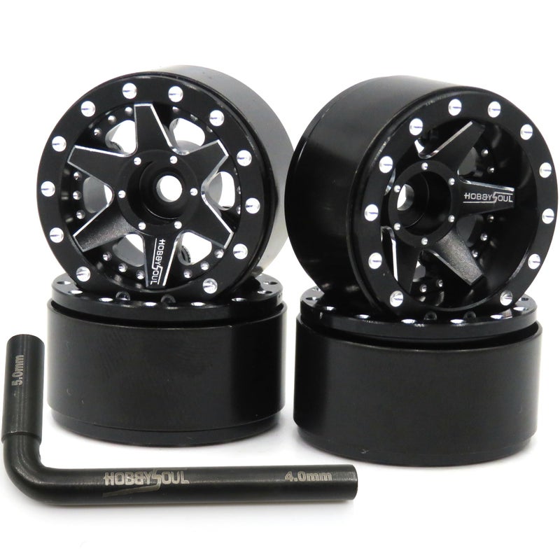 hobbysoul Adjustable Offset 10 Beadlock Wheels Rims RC 10 Wheels 205gRim for RC 118 TRX4M Axial SCX24 90081 Other 124 Micro Crawler 4Pack - Image 3