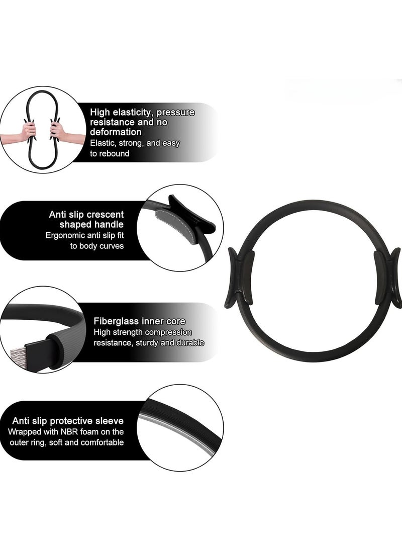 TREYO Premium Black Fitness Ring - Yoga & Pilates Circle for Women's Fitness | Ideal for Thigh Exercises & Full-Body Workouts | High-Quality Pilates Ring for Home or Studio  - Image 3