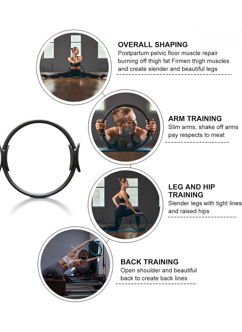 TREYO Premium Black Fitness Ring - Yoga & Pilates Circle for Women's Fitness | Ideal for Thigh Exercises & Full-Body Workouts | High-Quality Pilates Ring for Home or Studio  - Image 4