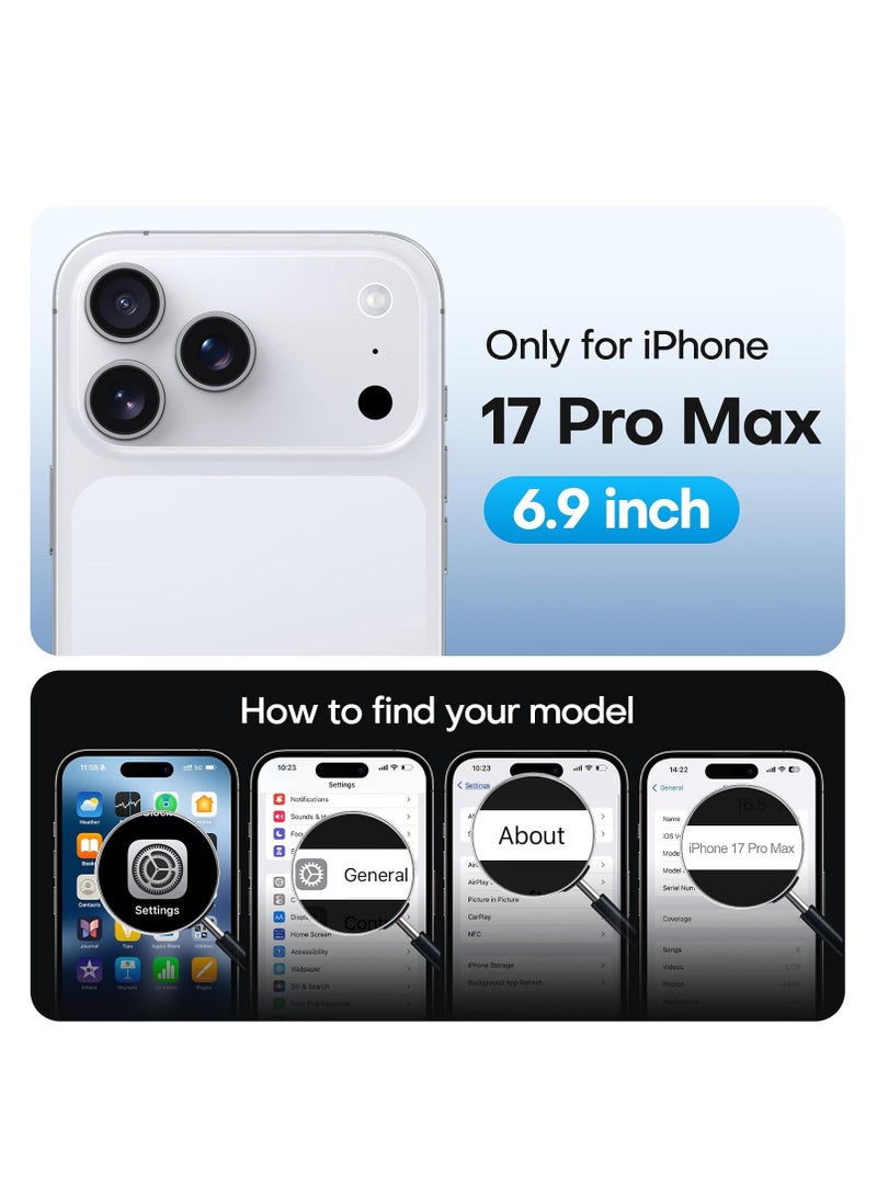 جراب iPhone 17 Pro Max من السيليكون السائل الناعم الملمس، جراب iPhone 17 Pro Max لحماية الجسم بالكامل، مضاد للخدش، مقاوم للصدمات، لهاتف iPhone 17 Pro Max مقاس 6.9 بوصة - Image 2