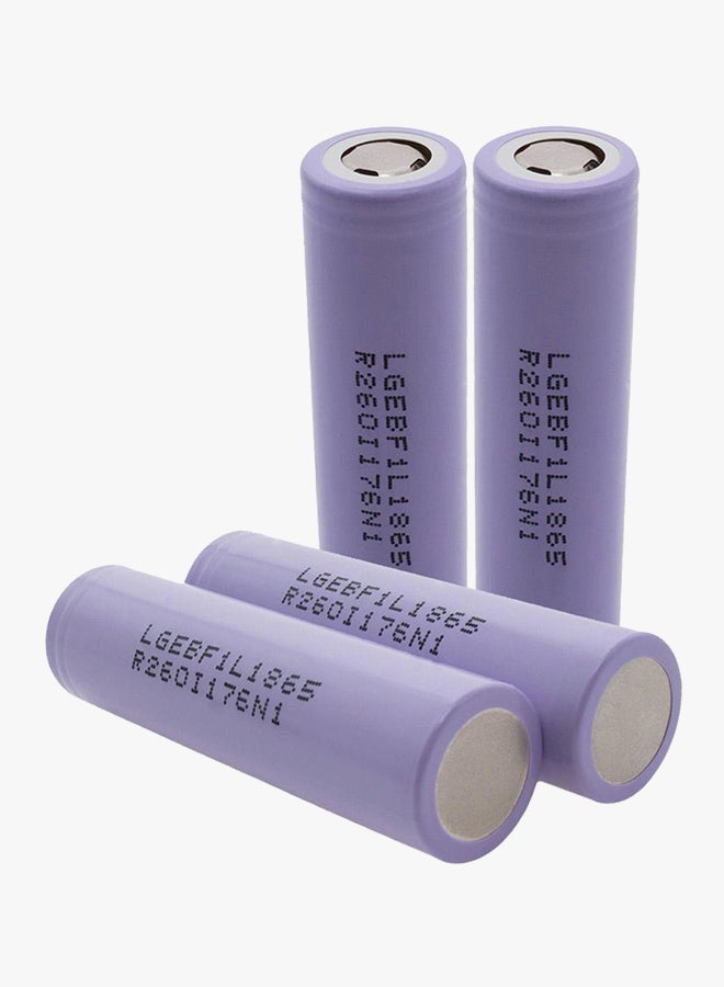 إل جي بطارية ليثيوم أيون قابلة لإعادة الشحن من 4 قطع 2600 mAh أرجواني - Image 2