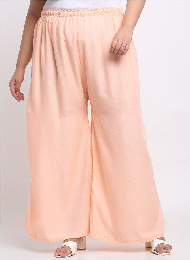 Trend Level Women Mid Rise Flared Palazzos - Image 1
