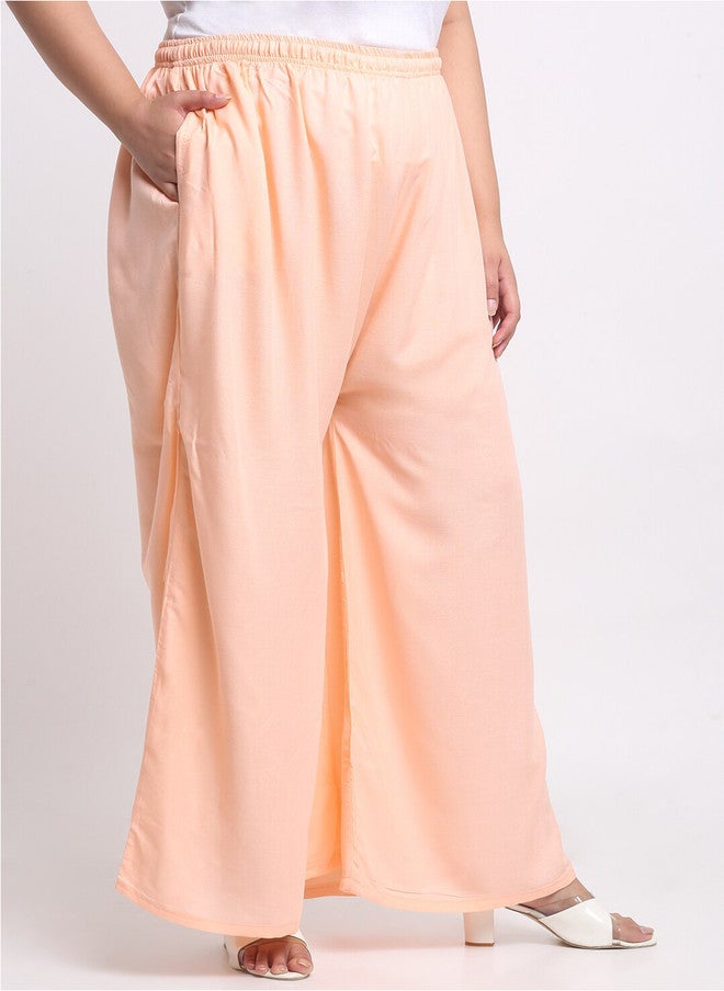 Trend Level Women Mid Rise Flared Palazzos - Image 2