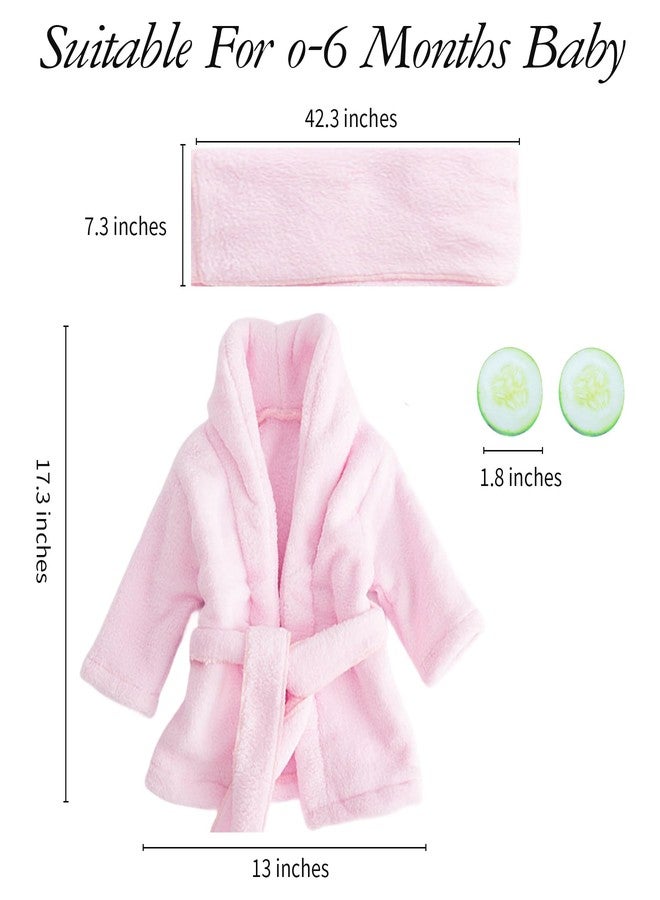 جاستور ملابس تصوير حديثي الولادة من جاستور، رداء حمام، ملابس تصوير للبنات، رداء حمام، ملابس تصوير للأطفال (وردي، من عمر شهر إلى 3 أشهر) - Image 2