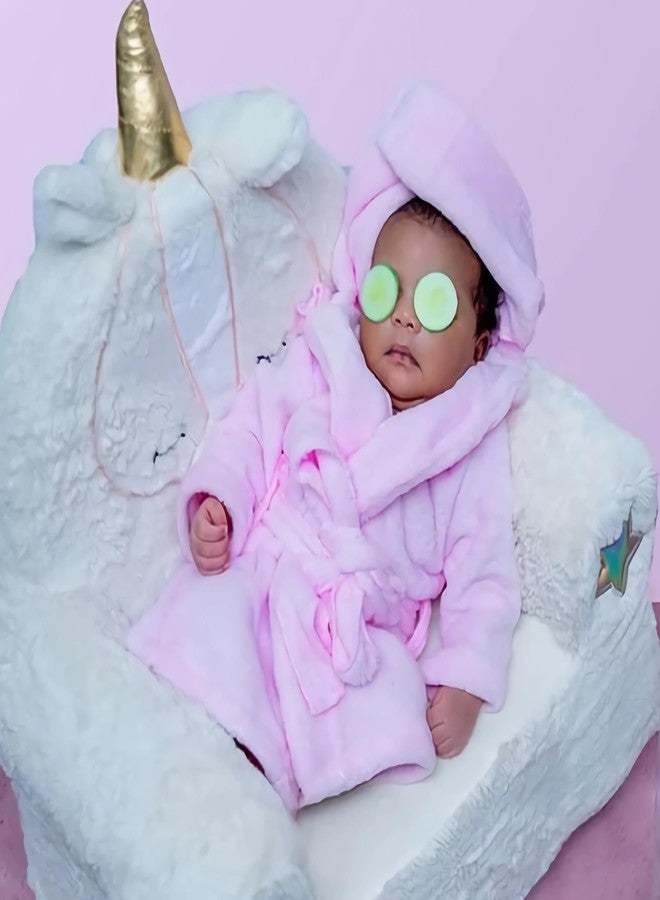 جاستور ملابس تصوير حديثي الولادة من جاستور، رداء حمام، ملابس تصوير للبنات، رداء حمام، ملابس تصوير للأطفال (وردي، من عمر شهر إلى 3 أشهر) - Image 4