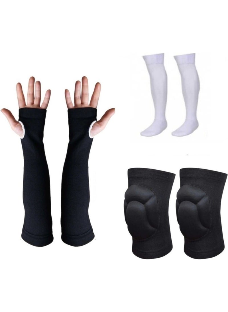 CK Spor ts Volleyball Knee Pad Volleyball Socks Volleyball Sleeve Volleyball Set  - Image 1