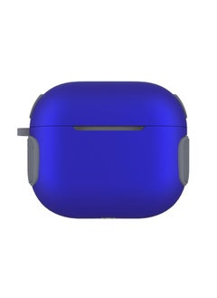 Case Cover 2 in 1 Matte Texture Contrast Color PC + TPU Earphone Case For AirPods 3 Blue